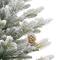 3ft. Pre-Lit Potted Flocked Artificial Christmas Tree, White LED Lights